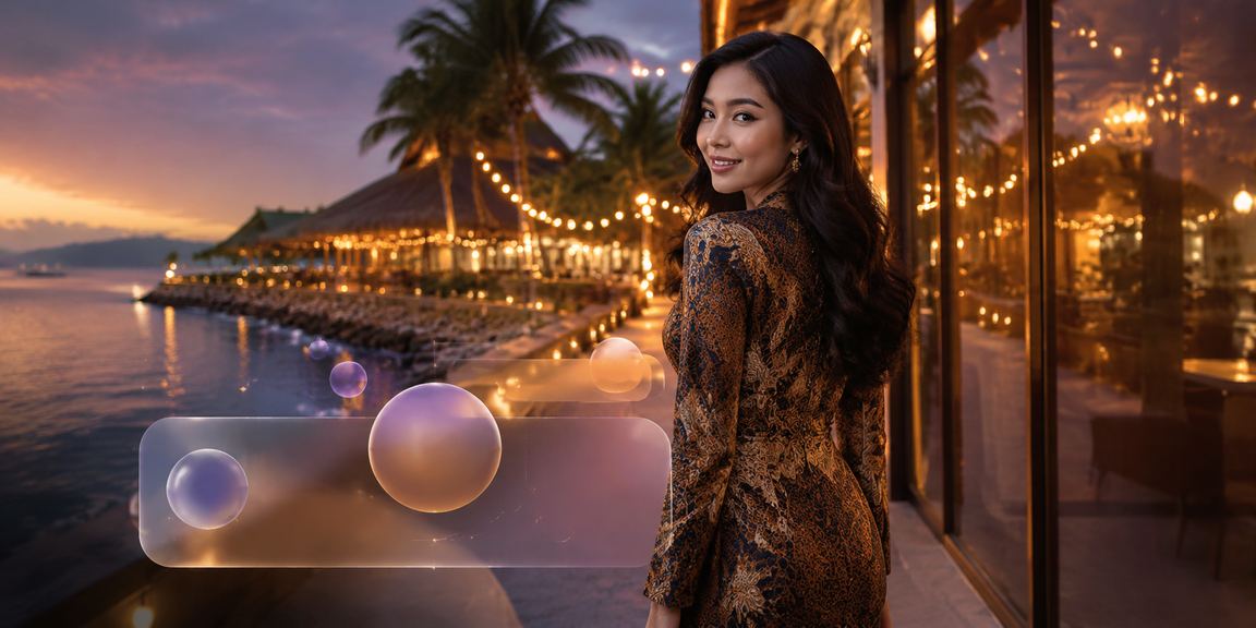 Pemain kasino wanita berbaju batik Langkawi menikmati hiburan dalam talian di livesport88